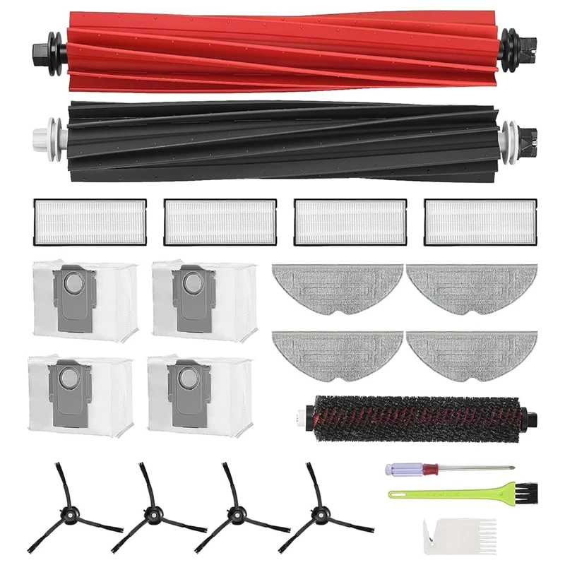 

Main Side Brushes Hepa Filters Mop Cloths Dust Bags Replacement Parts As Shown For Roborock S8/S8+S8 Pro G20 Vacuum Cleaner