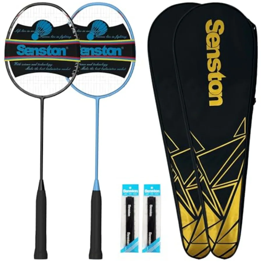 

N80 Carbon Fiber Badminton Racket Lightweight High-Modulus Frame for Improved Swing Speed, Pre-Strung with Protective Cover, Id