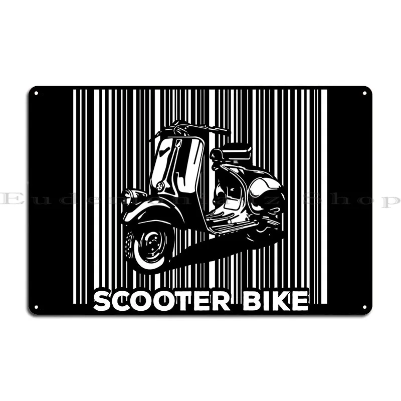 Scooter Bike Scoot Moped Metal Plaque Create Club Club Bar Create Garage Tin Sign Poster