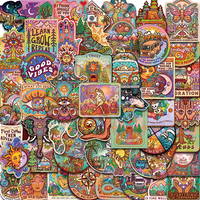 50PCS Fun Camping Cartoon Stickers Graffiti Notebook Waterproof Decal Skateboard DIY Suitcase for Waterproof Sticker Gift