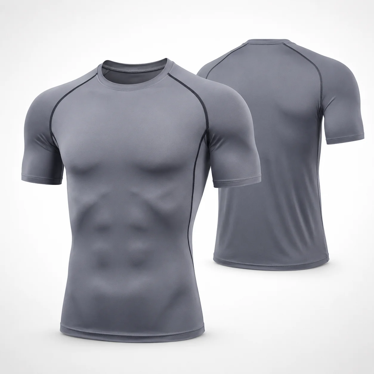 Men Compression T Shirt Quick Dry Breathable Short Sleeve Gym Fitness Running Training Moisture Wicking Stretch Sportswear Top