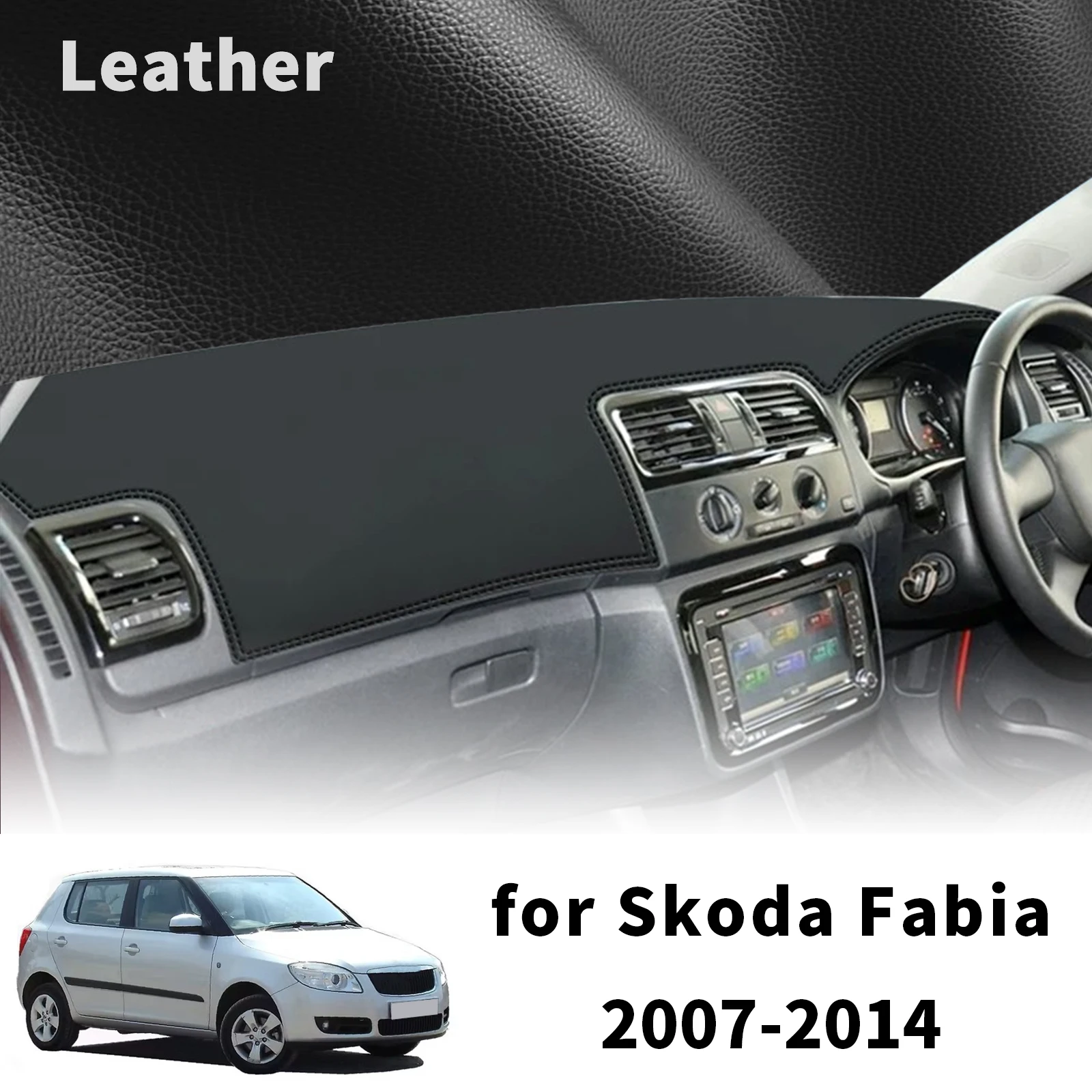 スコダ-ファビア-2007-2008-2009-2010-2014用-​-​-車のダッシュマット-ダッシュボードカバー-パッド-ダッシュマット-サンシェード-保護カーペット-アクセサリー