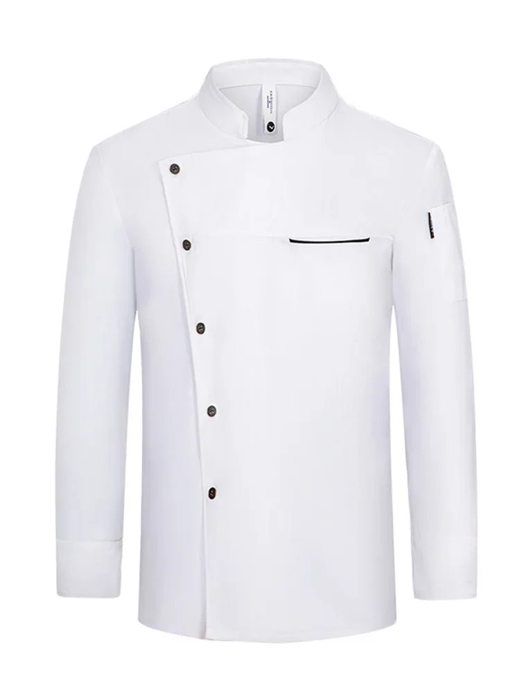 Giacca da cuoco Unisex da ristorante cappotto da cuoco a maniche lunghe uomo donna abbigliamento da cucina cameriere uniforme da forno