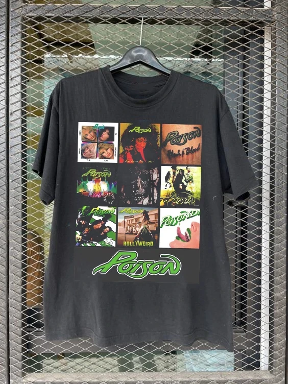Camiseta del mejor álbum de la banda Black Poison, camiseta de algodón puro, camiseta de regalo para fanáticos, camiseta informal con estampado para uso diario al aire libre