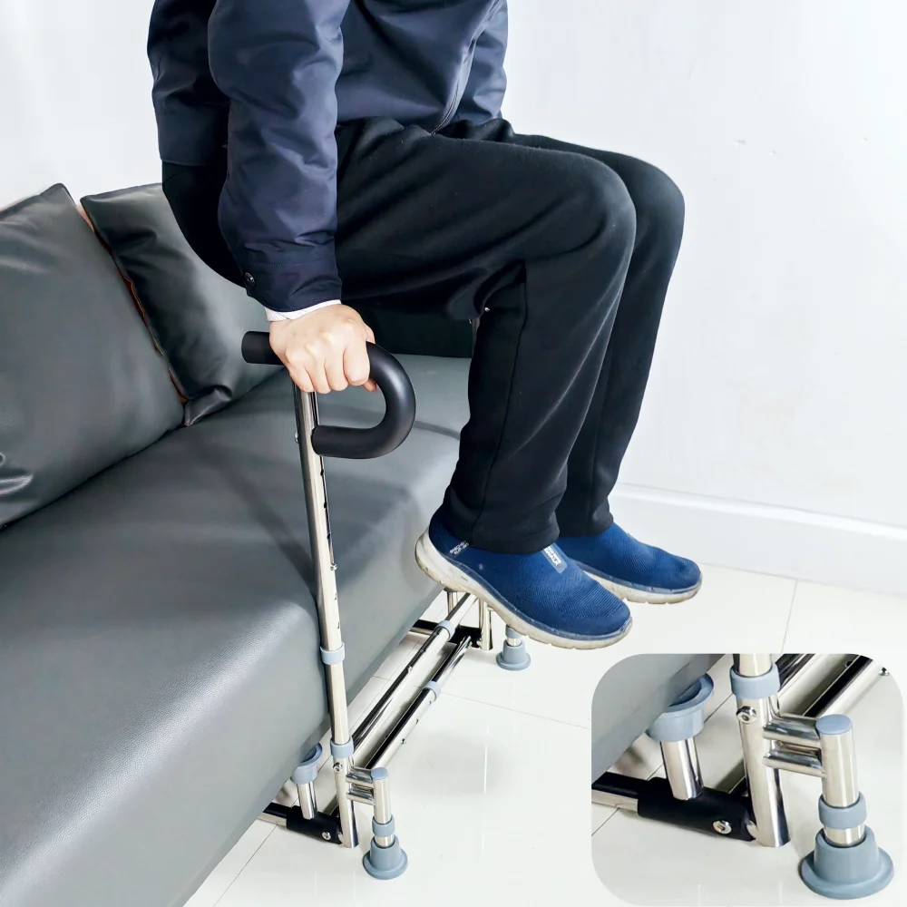 Pegangan Keselamatan Bantuan Sofa Berdiri Lansia 304 Baja Tahan Karat Ukuran Tinggi Dapat Disesuaikan Perabot Ruang Tamu Perawatan Lansia