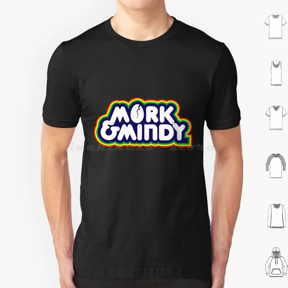 Camiseta Mork And Mindy de talla grande, 100% de algodón, Mork Mindy Cult Tv, comedia de los años, Robin Williams, los años, Vintage, huevo Orson, divertido