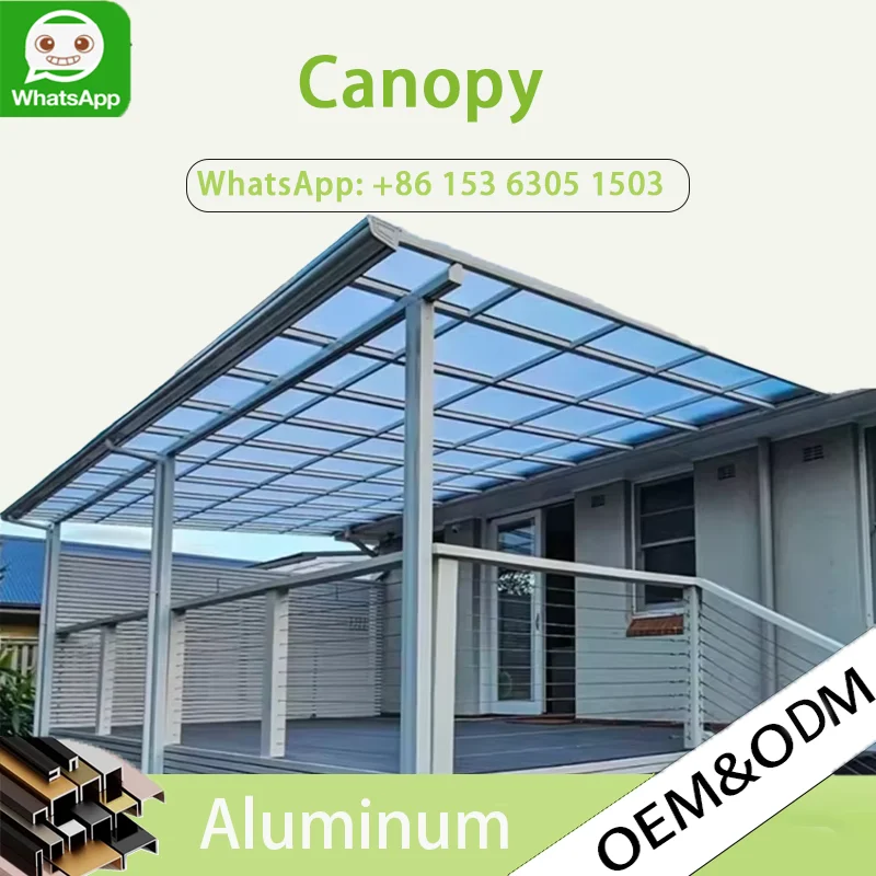

OneAlu Custom Luxury Outdoor Aluminum Canopy - Polycarbonate Roof, Rainproof Sunshade for Garden, Balcony & Courtyard