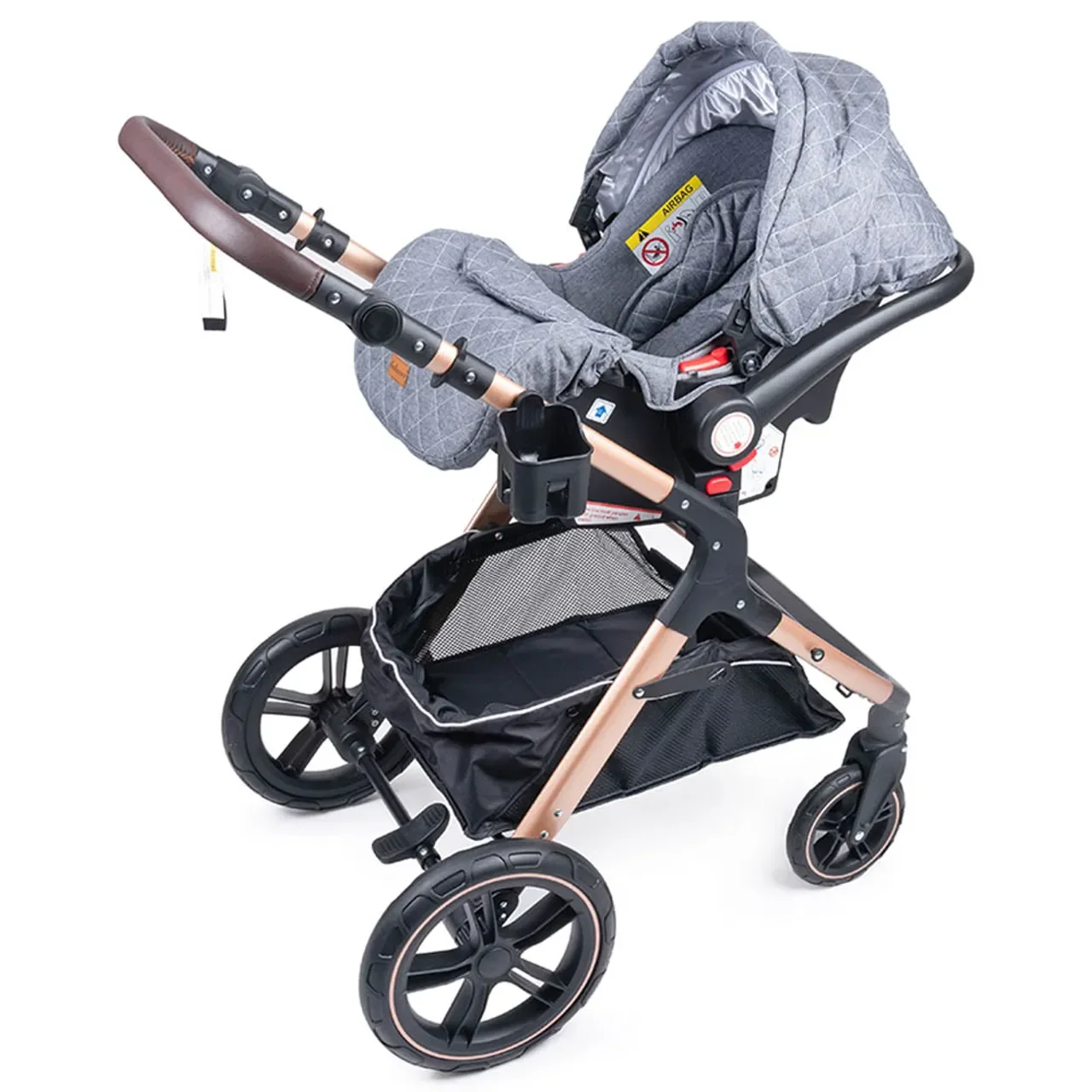 Baby Stroller with Folding Infant Newborn Pram Strolle