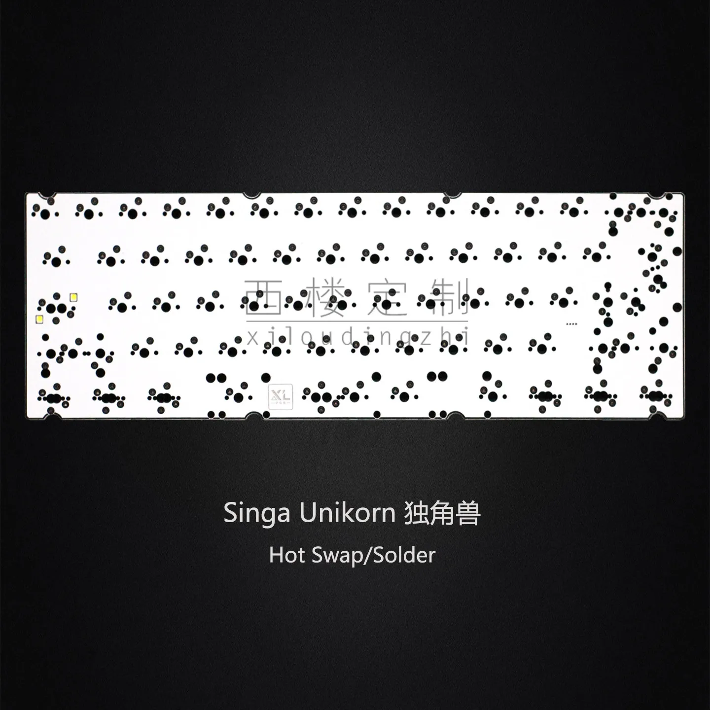 1k PCB Red Color 1.6mm compatible with Singa Unikorn Keyboard Hotswap/Solderable RGB underglow - view 2