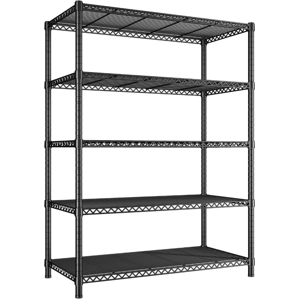 5-Shelf Wire Shelving,Storage Shelves Metal Shelves for Storage,72’’H Adjustable Garage Shelving Heavy Duty Storage
