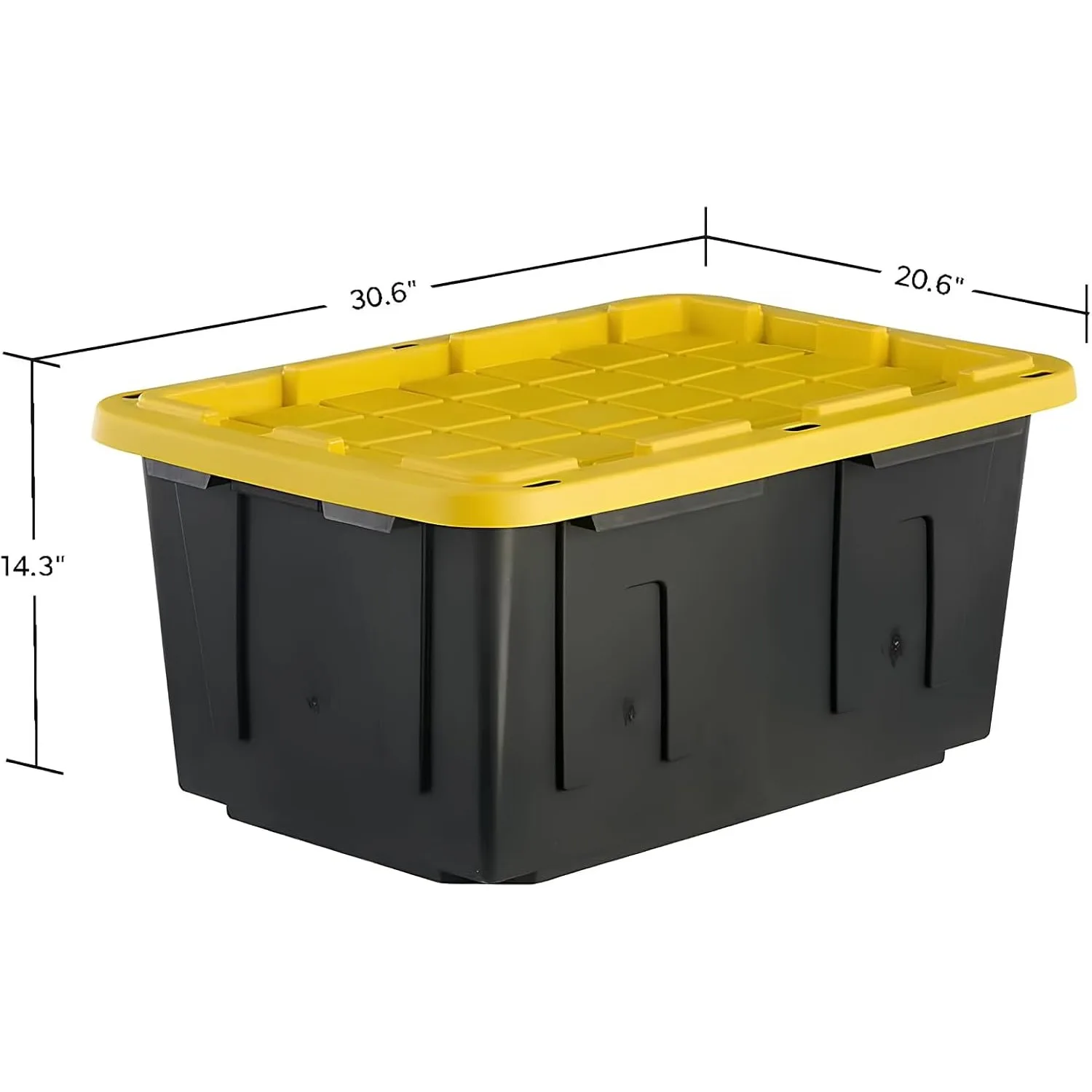 12-Pack Heavy Duty Storage Totes with Lids, 27 Gallon - Stackable Plastic Storage Bins, Industrial Organizer Containers for Garage, Closet, Basement, Office, Moving & Outdoor Storage view 3