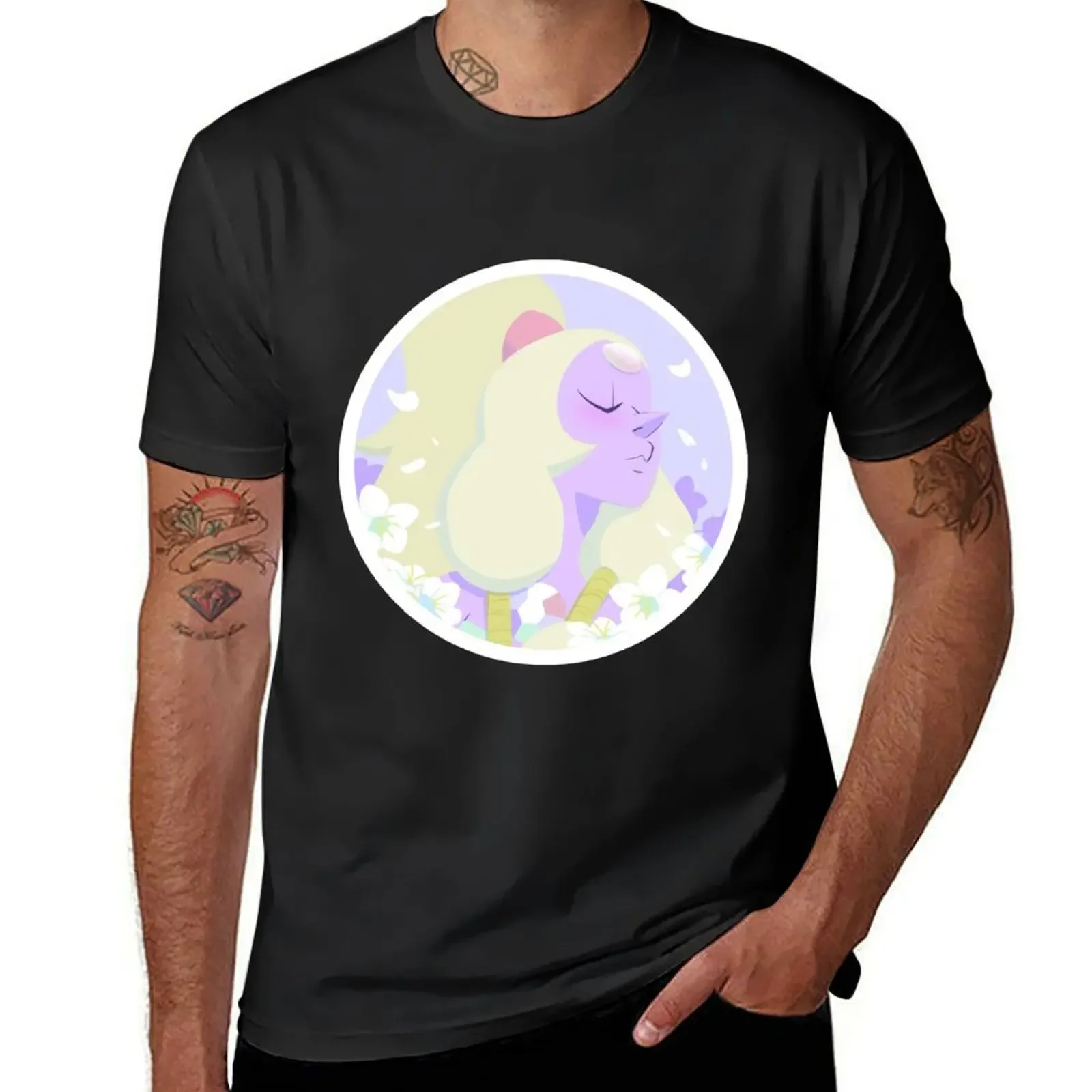 Pastel Opal portrait T-Shirt plus size tops customs T-shirts for men cotton