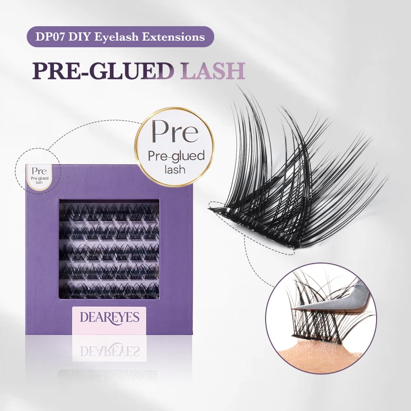 

Накладные ресницы DearEyes DP-07 Wispy Lash Clusters без клея, легко наносятся