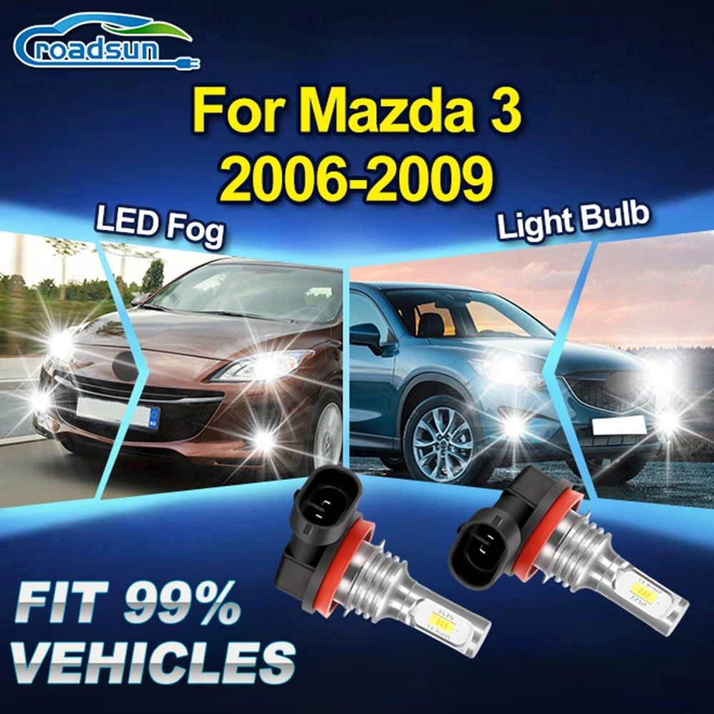 

Roadsun For Mazda3 2006 2007 2008 2009 Auto Front Fog Light Ampoules Super Bright High Quality Car Fog Lamp Bulb Plug And Play