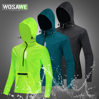 WOSAWE Cycling Windbreaker Gravel Men Hooded Jacket Mountain Bike MTB Road Bike Coat Packable Racing Bicycle Windshield Jackets