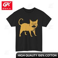 Japanese Cat Shirt, Horrible Japanese Cat Anime Cat Adorable Breathable Cotton Graphic Tee Summer Casual