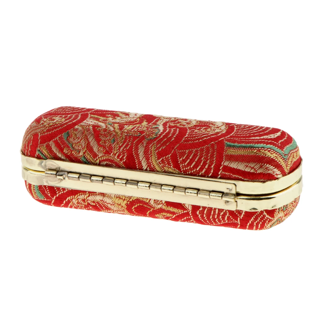 Retro Style Handmade Lipstick Lip Gloss Case Storage Box Balm Holder with Mirror Random