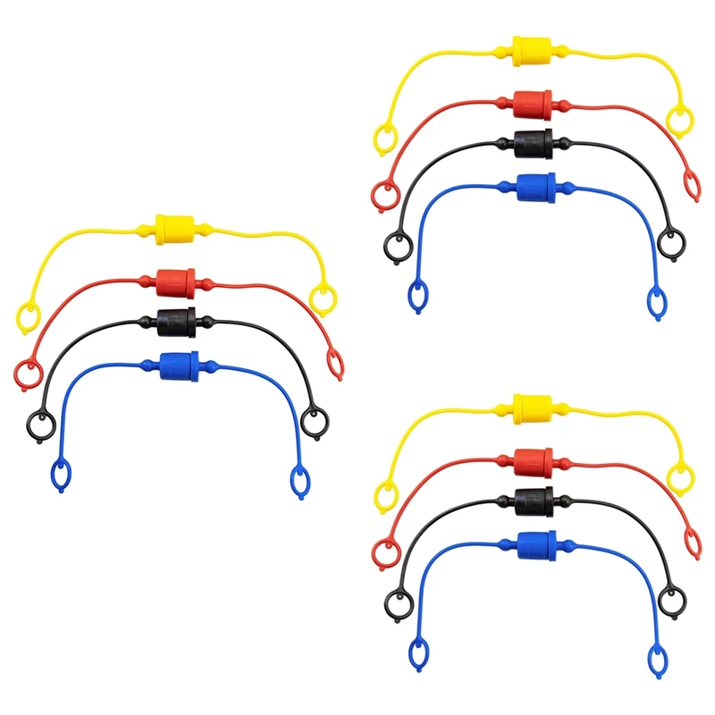 Capuchon anti-poussière mâle et femelle pour couremplaçant rapide hydraulique, capuchons en caoutchouc, bouchons, 4 ensembles