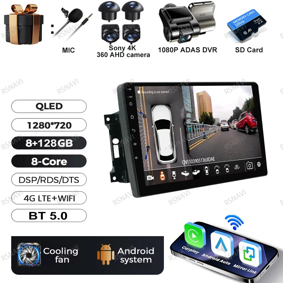 Android 15 Autoradio Voor Jeep Wrangler 3 JK 2007-2018 Head Unit Draadloze Carplay Auto GPS QLED DVD multimedia Navigatie BT