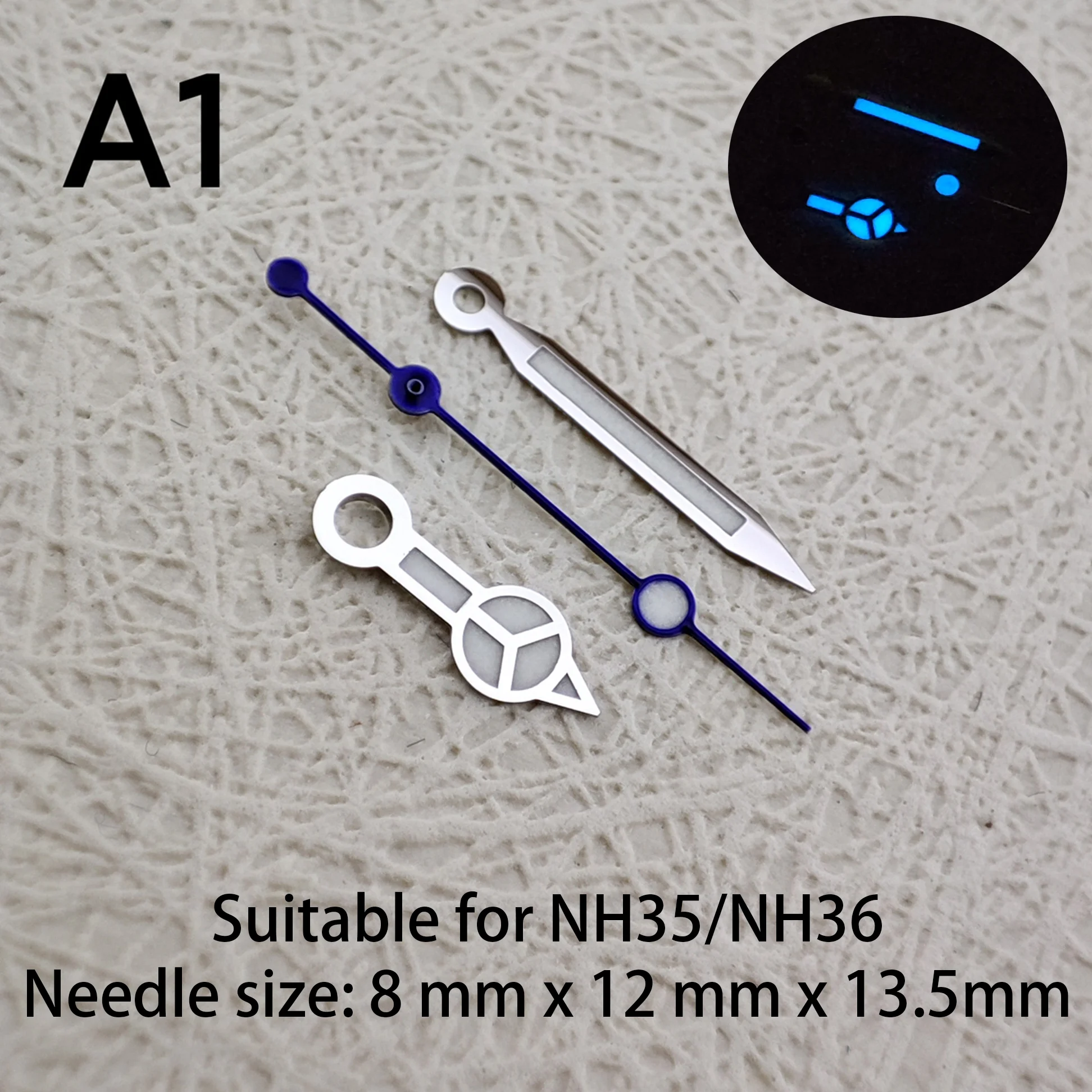 Watch Hands NH35 Hands,NH36 Hands Green Luminous Hands Second Hands Watch Accessories Suitable For NH35,NH36 Movements 06