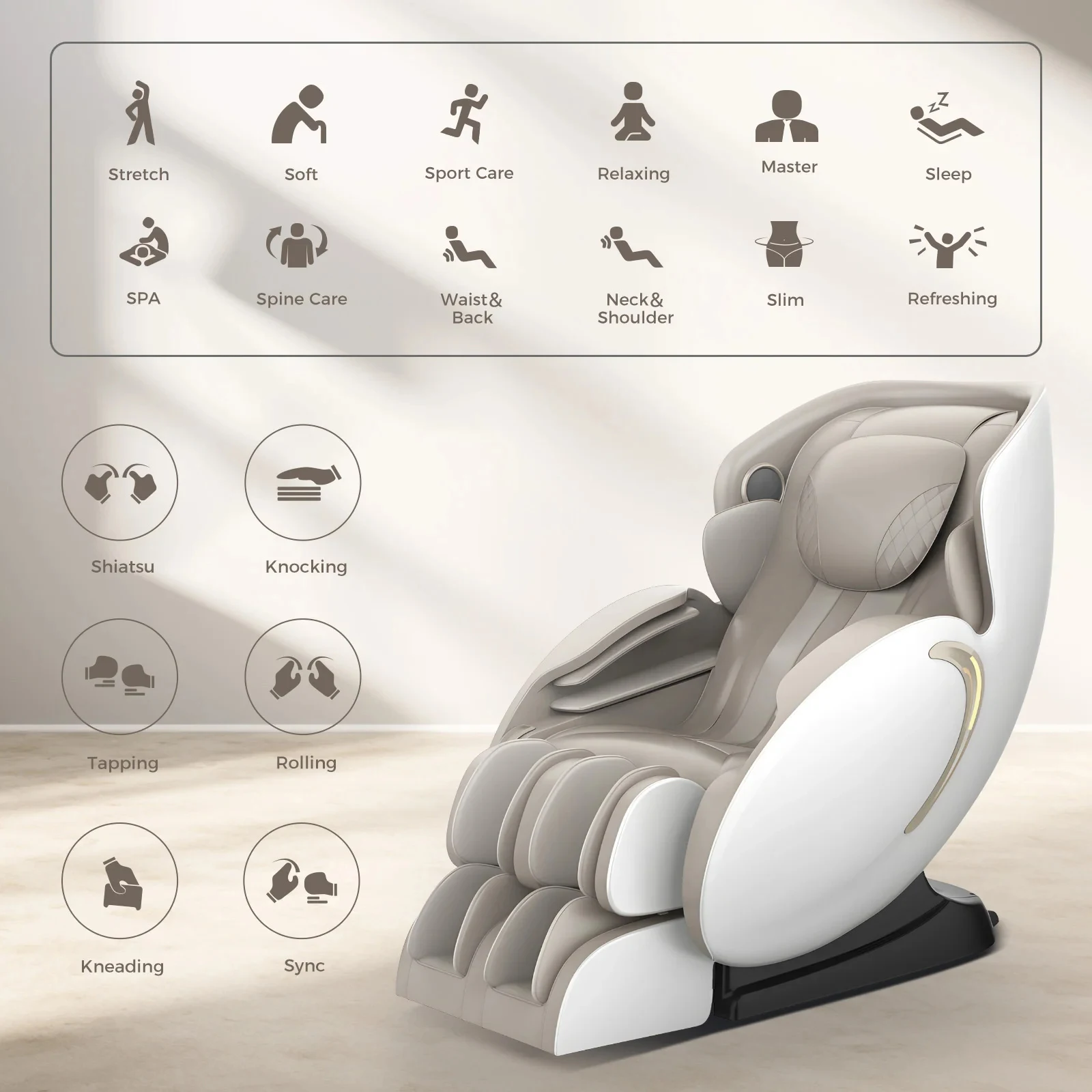 2 Year Warranty 4D SL Airbag Zero Gravity full body Massage Chair Home 3D Office Foot Roller Shiatsu Office Chair Massage Sofa