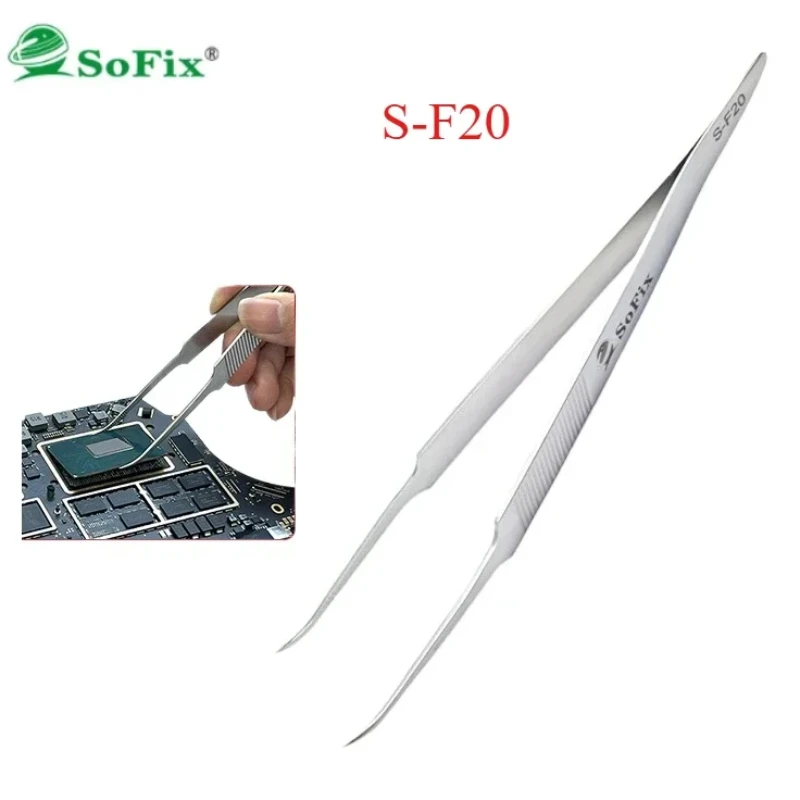 SOFIX S-F20 stainless steel anti magnetic pliers, circuit board repair, BGA, template placement, IC chip