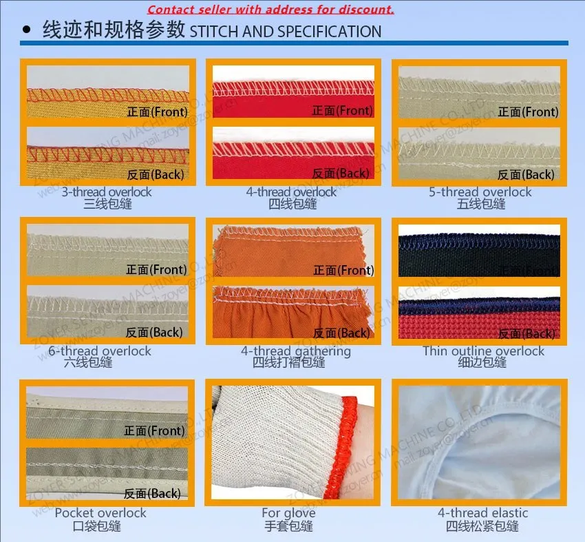 

Good Quality ZY766-5 Zoyer 5-thread Super High Speed Overlock Sewing Machine For Garment