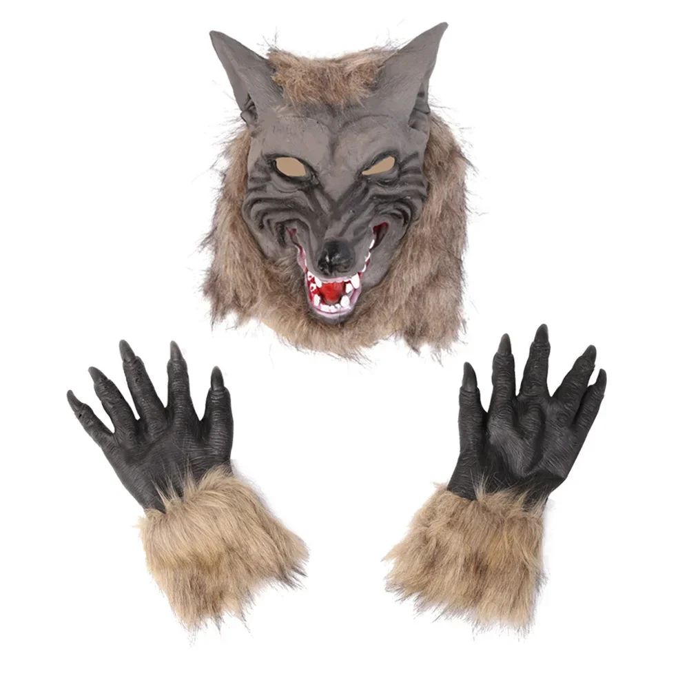 

Realistic Werewolf Head Mask and Gloves Cosplay Costumes