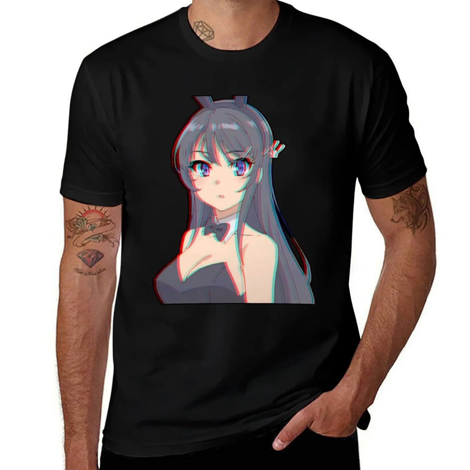 

Bunny Girl 3D Aesthetic (Mai Sakurajima) T-Shirt Functional Casual Short Sleeve Tee