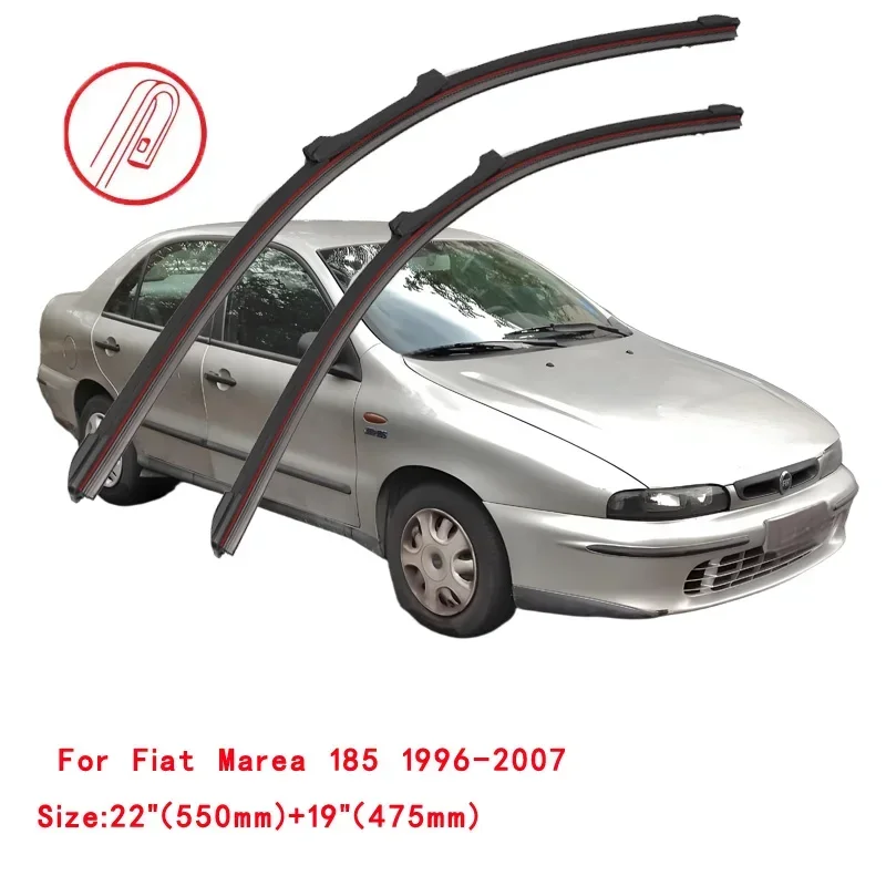For Fiat Marea 185 Marea Weekend 1996-2007 Car Windshield Wiper Blade Front Windscreen Brushes Washer Accessories Cleaning Parts