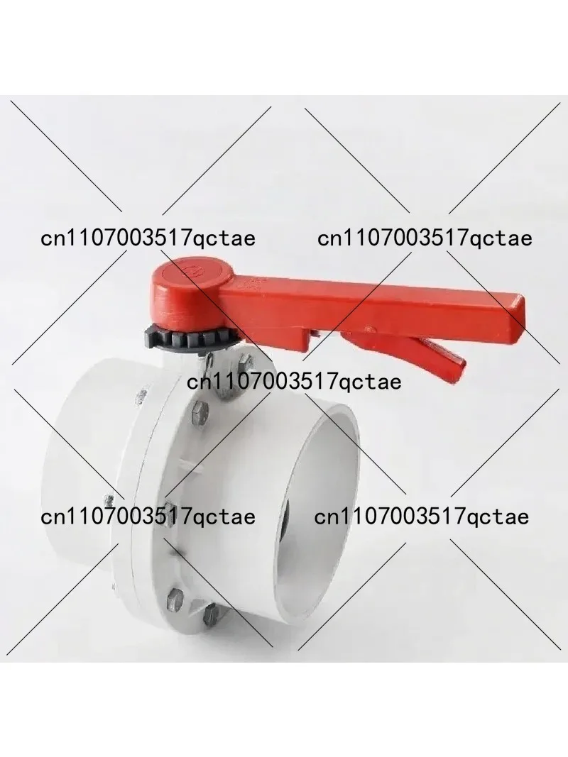 PVC Socket Disc DN200mm Irrigation Valve Plastic One-Piece Butterfly Valve