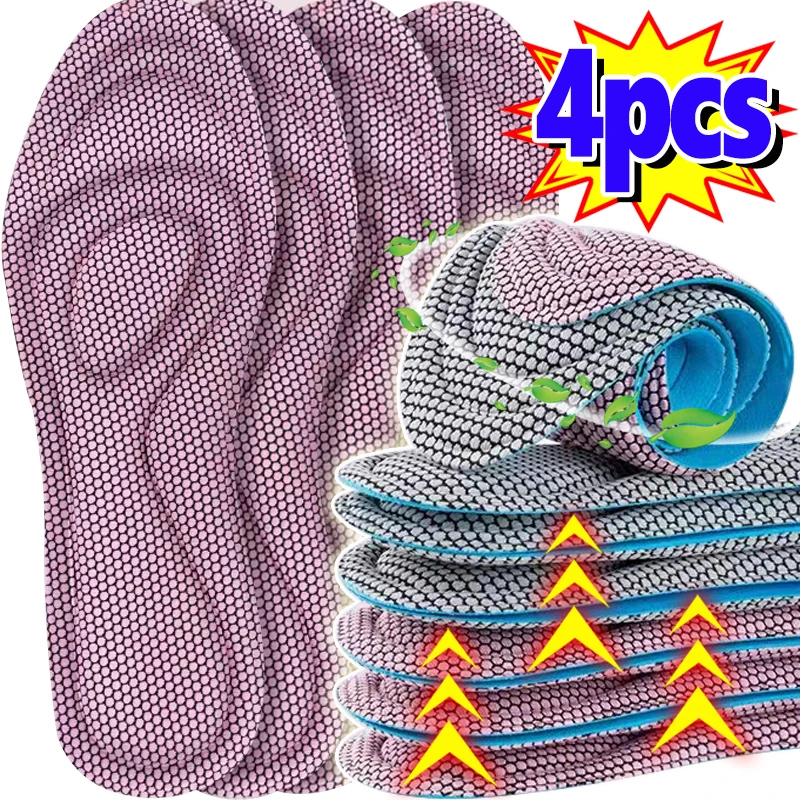 Unisex Nano Memory Foam Palmilhas, Soft Sweat-Absorbing Shoe Pads, Inserções Sole, Massagem Ortopédica, Sports Almofada Paddings, 1 Pc, 2 Pares