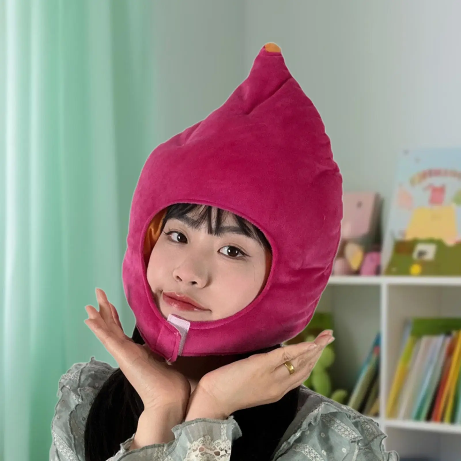 Chapéu de pelúcia vegetal chapéu de batata doce engraçado decorativo para mulheres meninas dos desenhos animados headwrap festival capuz de esqui cosplay traje