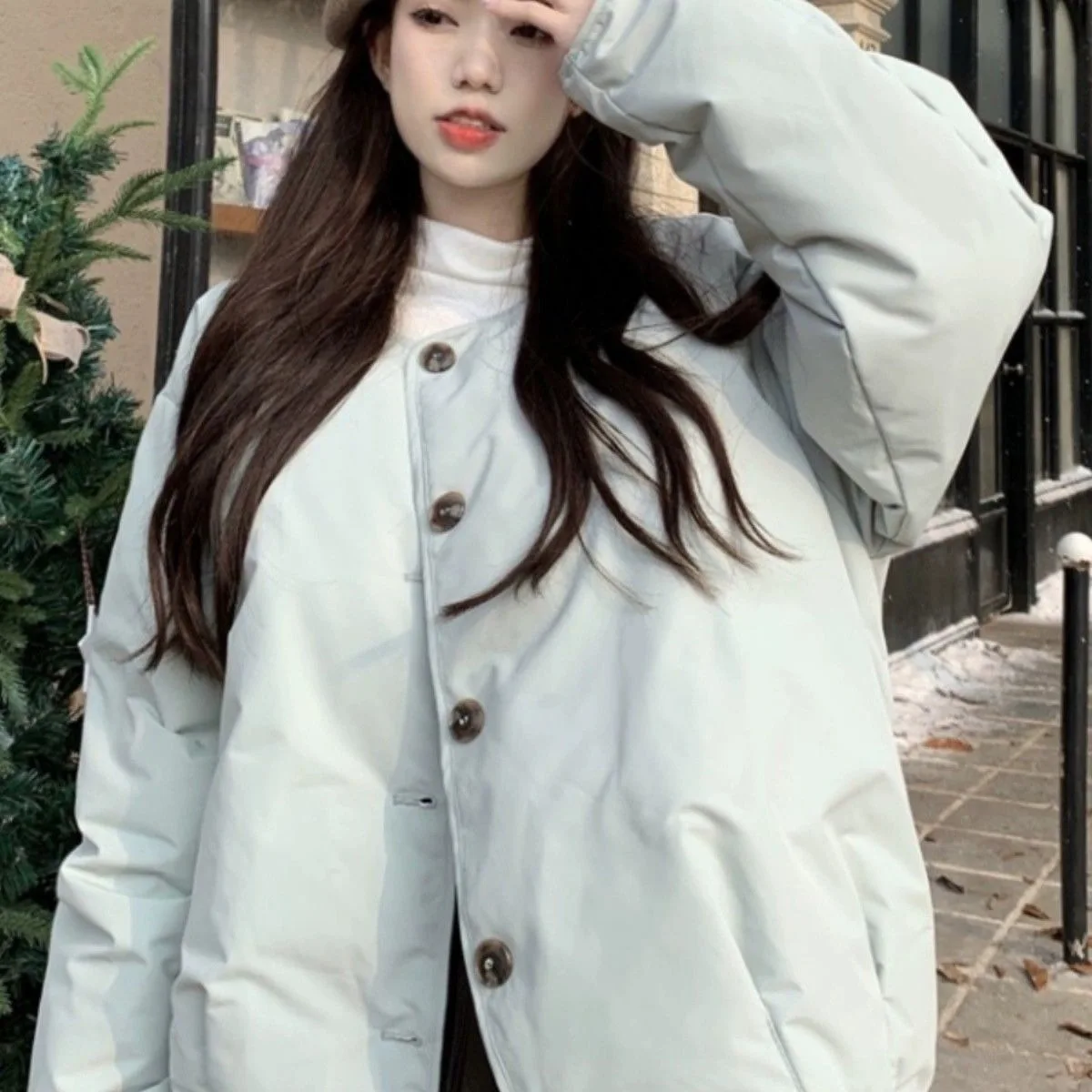 

Puffer Parkas Blue Womens Sleeveless Armless Bare Armed Uncovered Shouldered Stripped Bared Unsleeved Open Side Beautiful Ladies