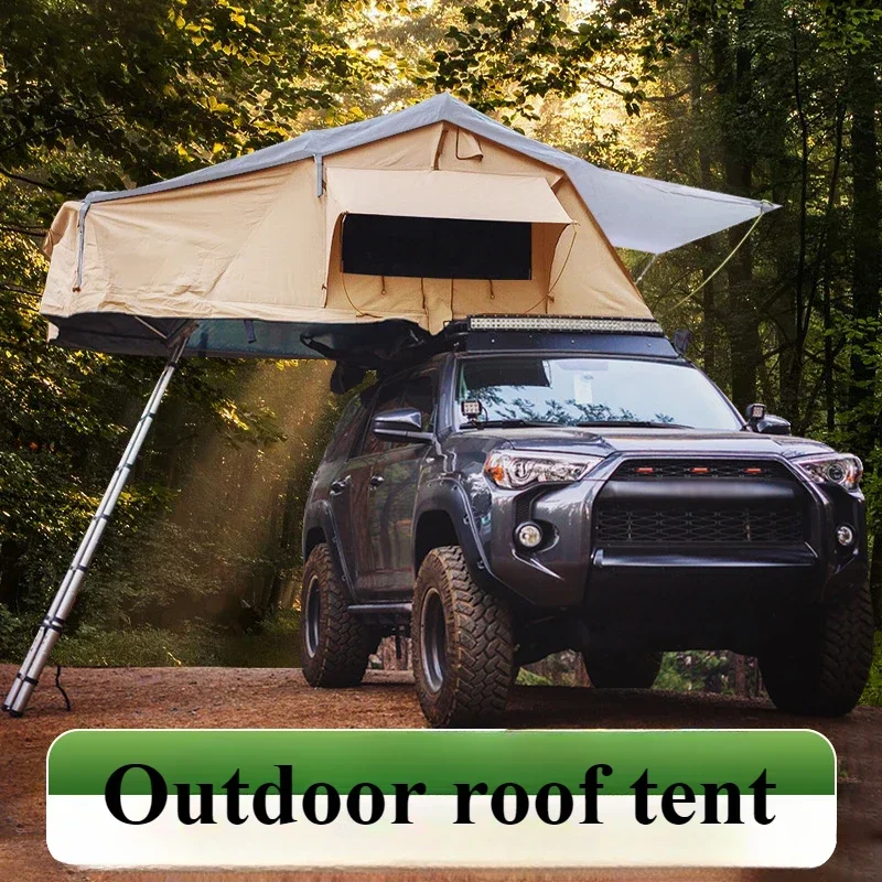 Outdoor Self-driving Tour Car Tent Camping Oxford Cloth Thickened Waterproof and Windproof Soft Top Speed-driving Roof Tent