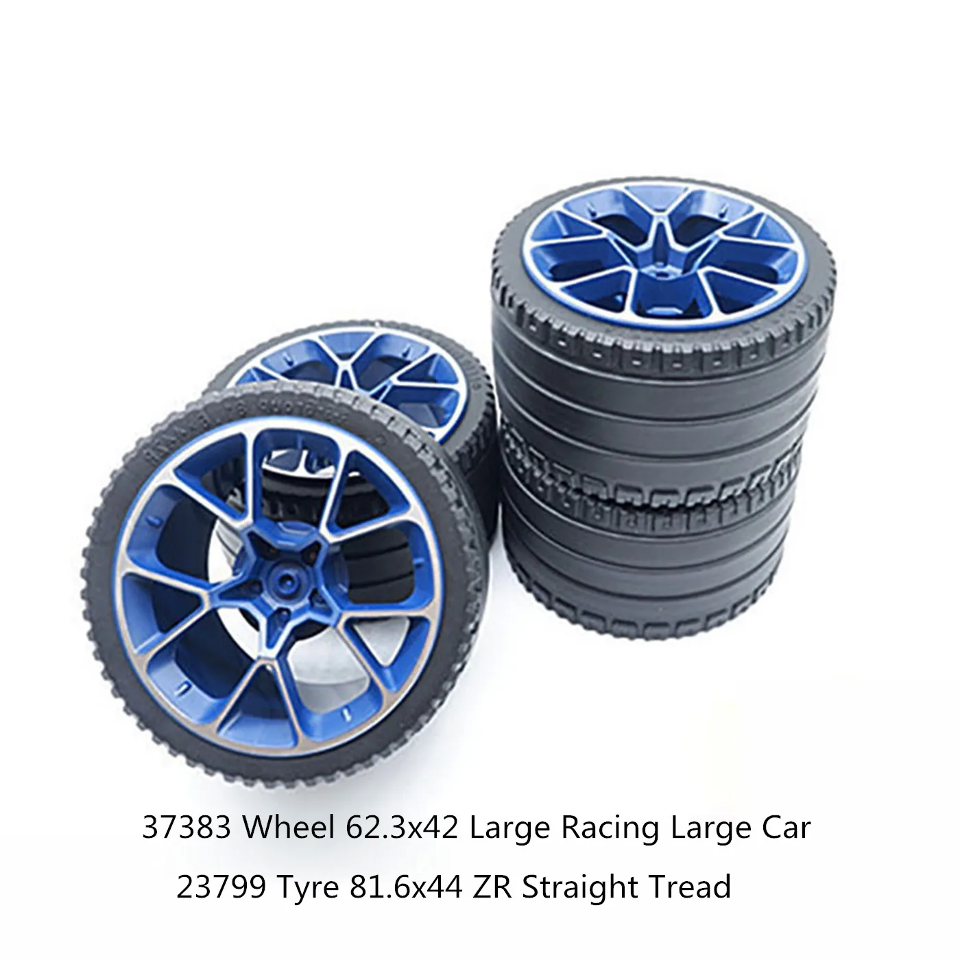 Buildings Blocks 37383 Wheel 62.3x42 Large Racing Large Car  23799 Tyre 81.6x44 ZR Straight Tread GBC High-Tech MOC Set