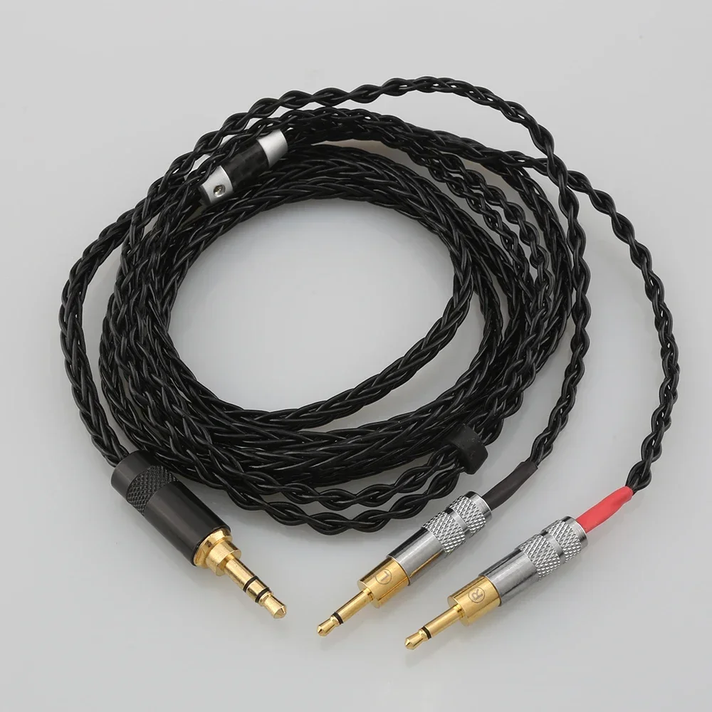 Upgrade 4.4mm/2.5mm Balance Audio Cable for Sennheise HD700 Headphone Headse 8 Shares Single Copper Plated Silver Line