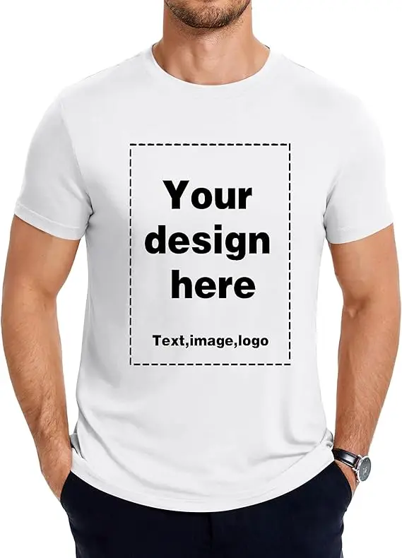

Add Your Own and Text Design Custom Personalized Adult T-Shirt Tee