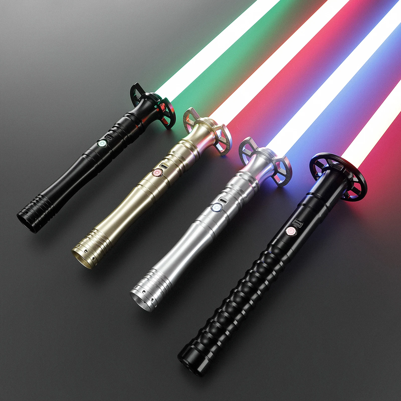LGT Saberstudio Force Heavy Dueling Light Saber Sensitive Smooth Swing Metal Hilt Infinite Color Changing with 34 Sound Fonts