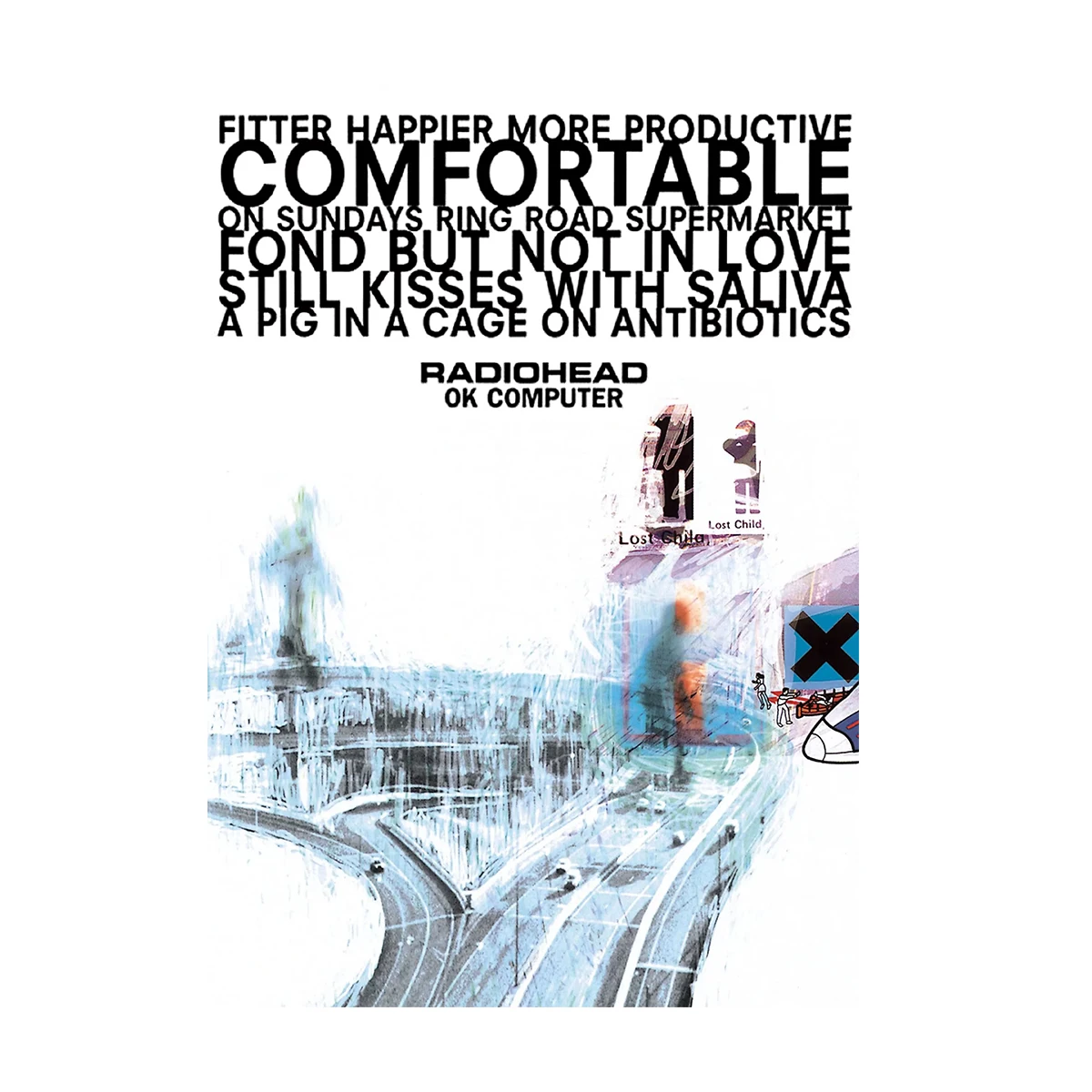 Scandinavian Classic Vintage Wall Art Rock Band Radiohead Music Canvas Paintings Posters & Prints Home Bedroom Living Room Decor image 3