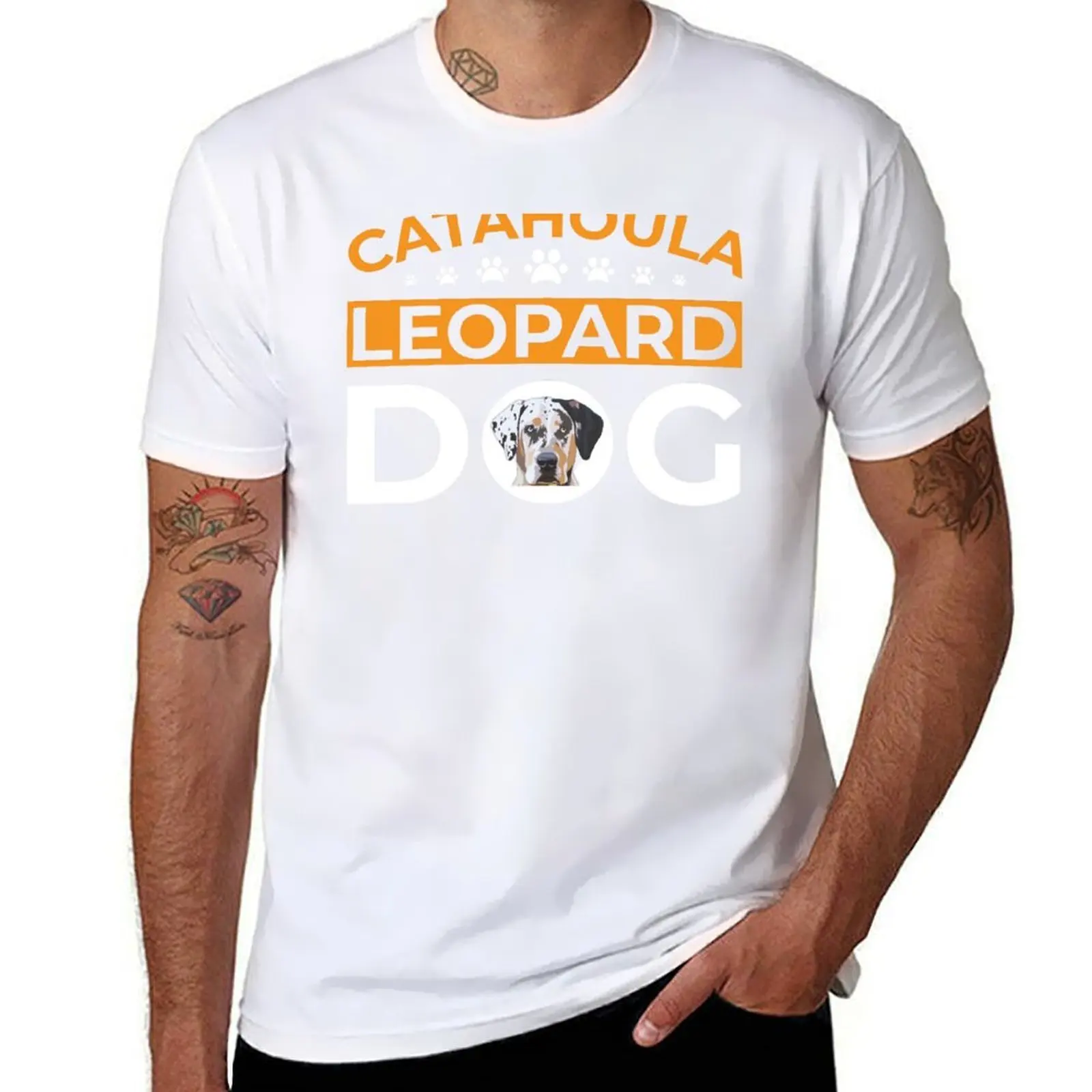 

Catahoula Leopard Dog T-Shirt man t shirts high quality luxury brand man t shirts for men casual T-Shirt