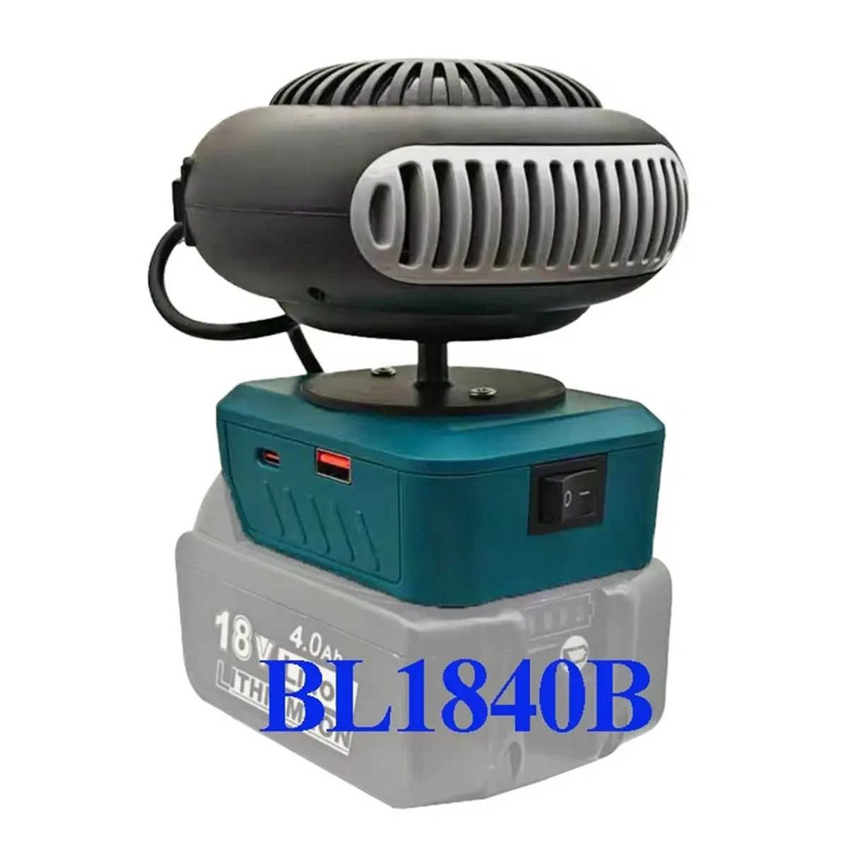 A56K Power Tool Parts Lithium Electric Power Warm Air Blower Fan Heater Hot&Cold Wind Dual Mode for 18V Li-Ion Battery