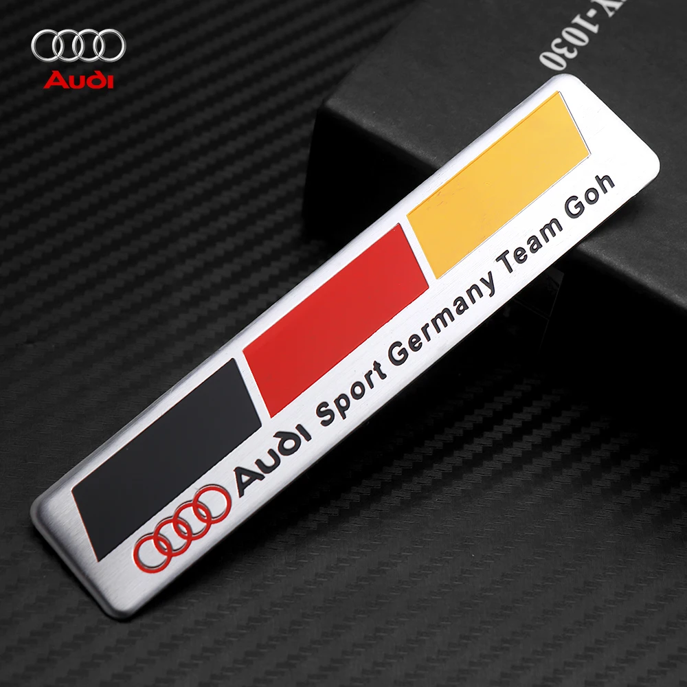 3D Aluminum Car Body Trunk Decoration Badge Sticker Auto Accessories for Audi A3 8P S3 8V A4 B8 B6 B7 A6 C6 C5 C7 A5 Q3 Q5 Q7 TT