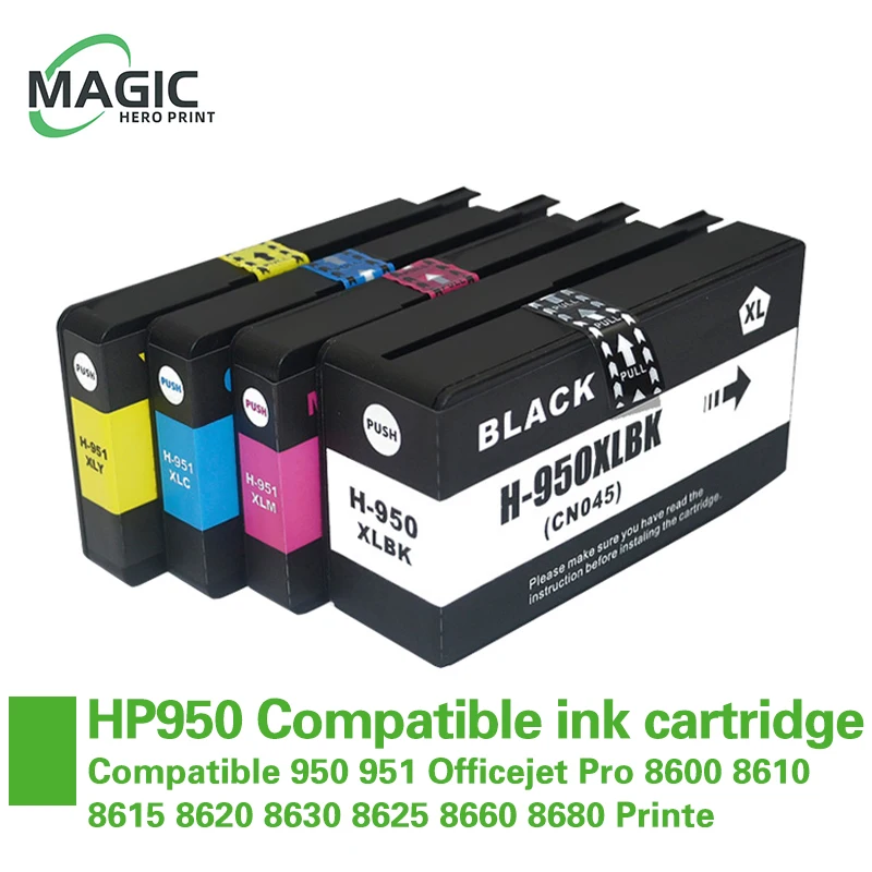 Compatible for HP 950XL for 951XL For HP950 ink cartridge 950 951 Officejet Pro 8600 8610 8615 8620 8630 8625 8660 8680 Printe