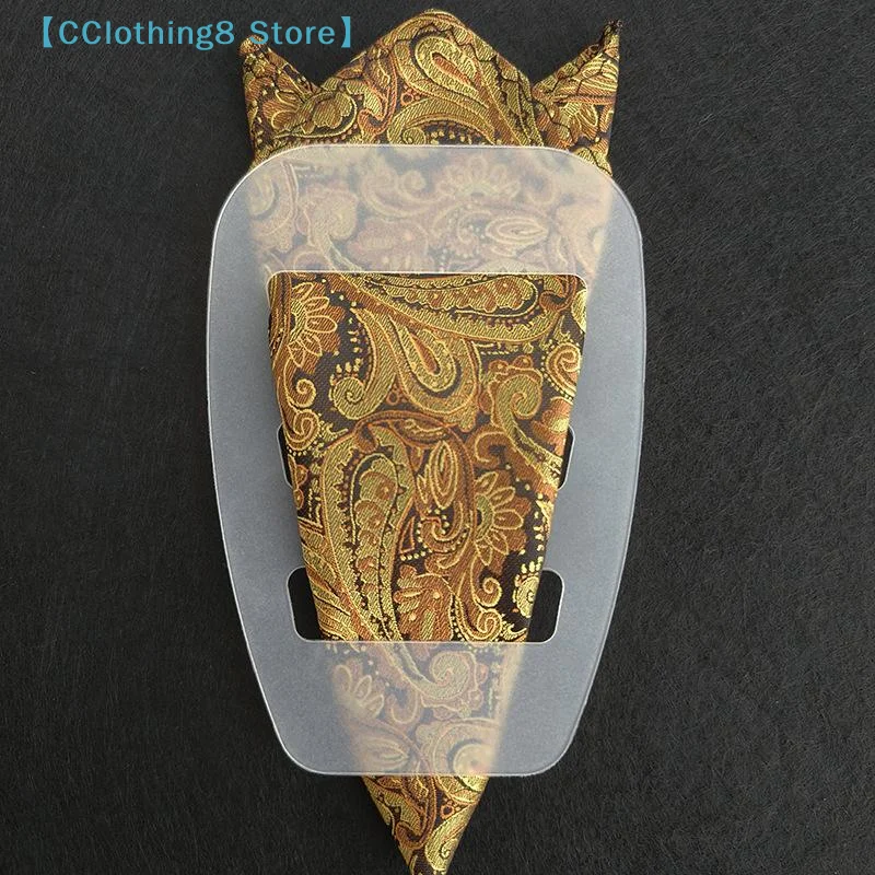 1/3pcs Pocket Square Holders Pre-Folded Organizers Suit Handkerchief Clips Suitable For Suits Parties, Business Event【AliS8】