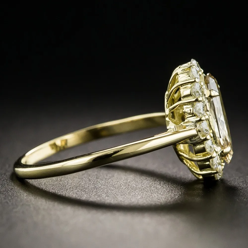 Luxury Silver Spinel Rings Gold Color Finger Ring Wedding Engagement Cubic Zirconia Rings For Women Wholesale New