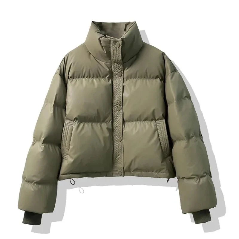 

2025 Winter New Down Cotton Jacket for Women's Korean Edition Loose Bread Thicken Stand Collar Coat Female Warm Parkas Short Top