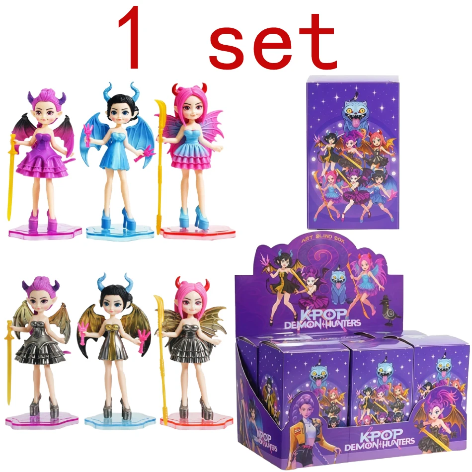 

2026НОВЫЙ фильм аниме Kpop Devil Hunter Rumi Zoe Mira слепая коробка маленькая статуя модельDesktopdecorationgiftNewYearandРождественские подарки