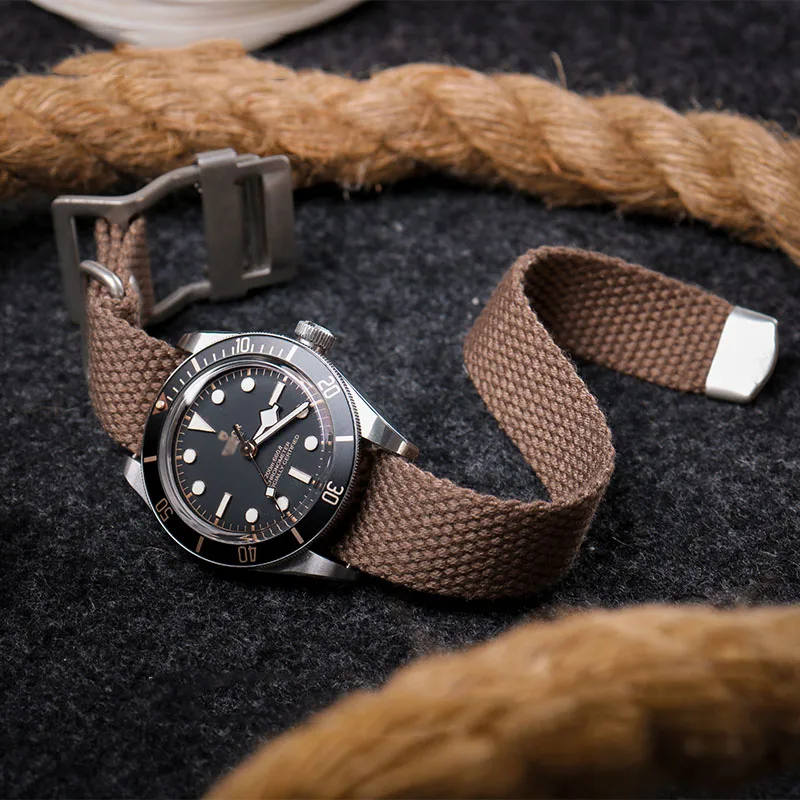 New Design Watch Strap 20mm 22mm Canvas Watch Band Texture Wristband Green Khaki Replacement Strap For Man Watch Gift