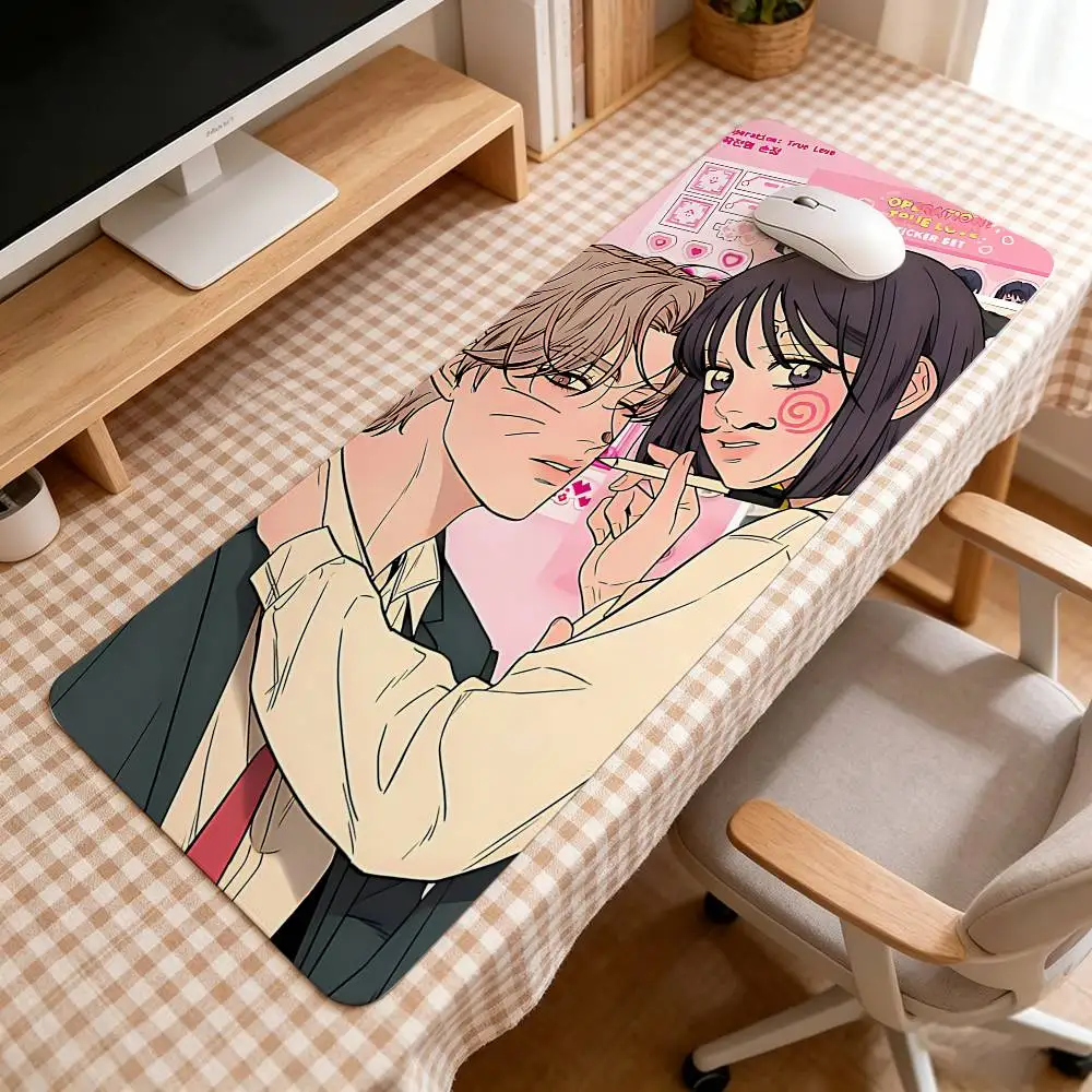 Manhwa O-operationS Mouse Pad Computer Mat Deskpad Laptop Keyboard Mat Office Large Landscape Mousepad